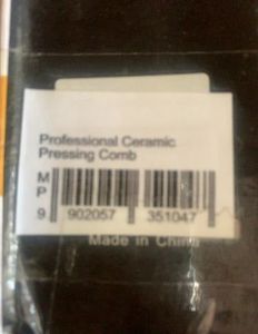 Nearly New Professional Ceramic Pressing Comb - Gold Ceramic Comb for Black Hair Beard and Wigs High