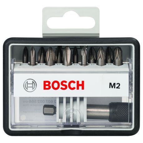 Bosch - Robust Line bit set M, Extra Hard version 25 mm, 12&#43;1 pc