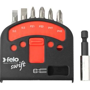 Felo Swift Box Bit Set 7Pce 6xBits &  1xBit Holder