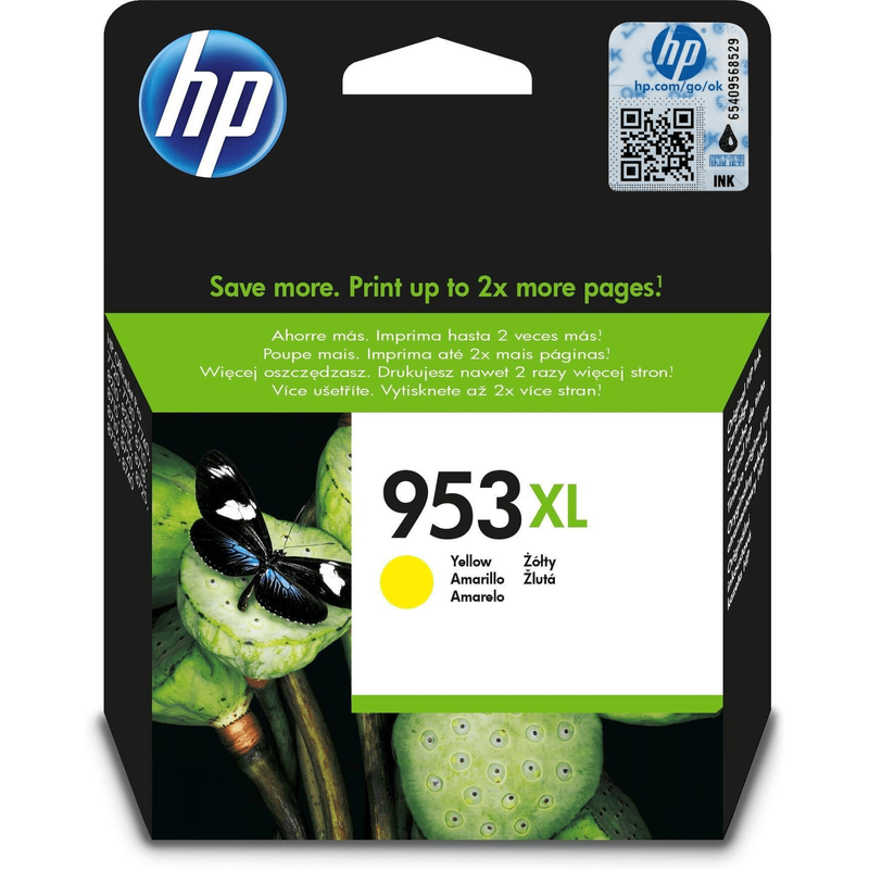 HP 953XL Yellow High Yield Printer Ink Cartridge Original F6U18AE Single-pack - Brand New