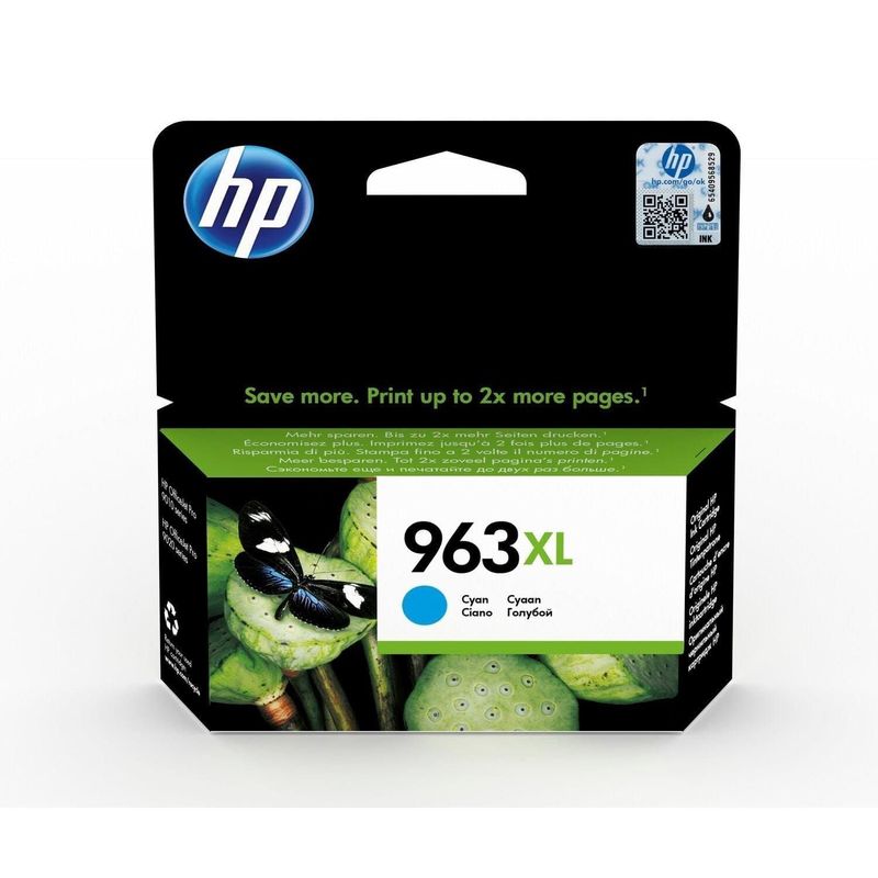 HP 963XL Cyan High Yield Printer Ink Cartridge Original 3JA27AE Single-pack - Brand New