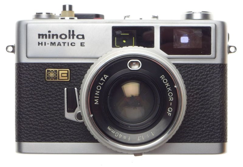 Minolta Hi-Matic E Viewfinder film 35mm camera 1.7/40mm Rokkor-QF