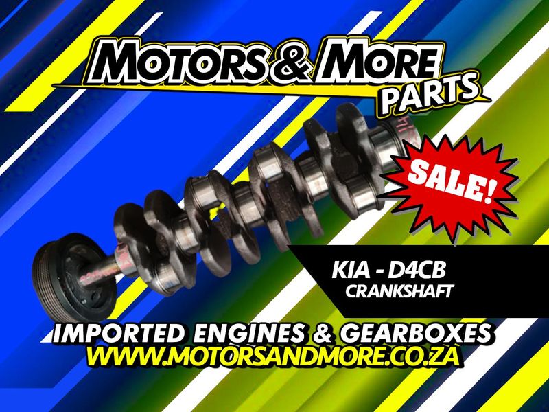 KIA D4CB - Crankshaft - Parts! Limited Stock!