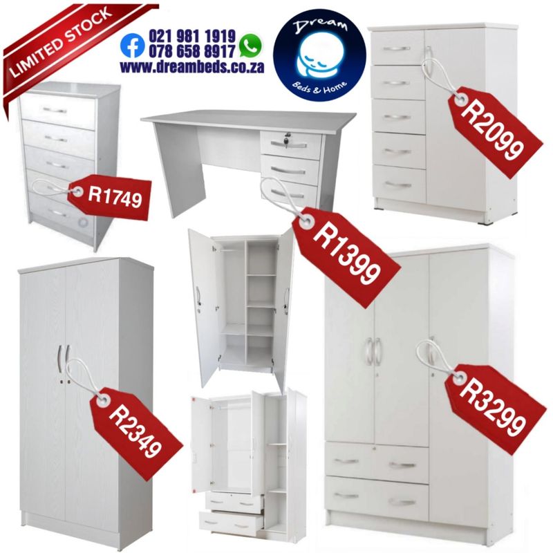 FURNITURE SALE - Drawers, Wardrobes, Beds, Bases, Bunks, Headboards and more - Limited Offer