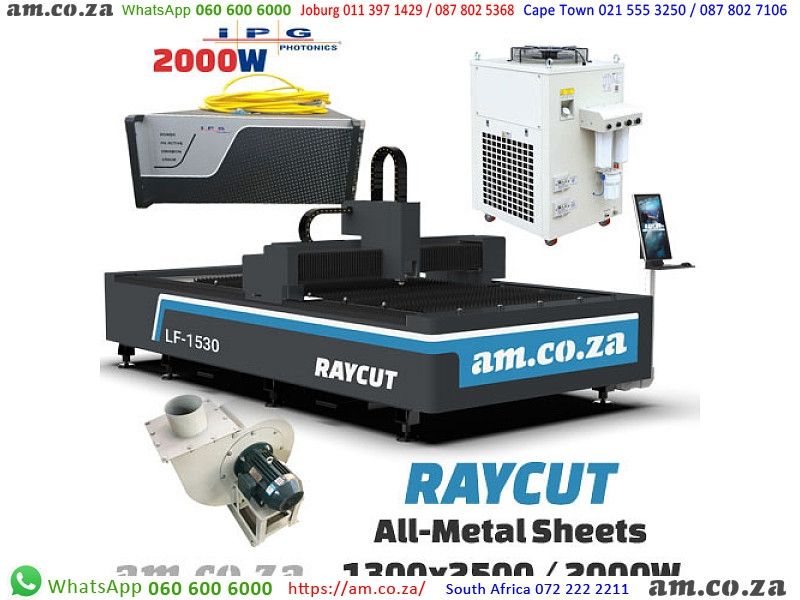 RAYCUT Fiber Laser All-Metal IPG-2000W 1530 3050mm Flatbed Cutter,.. Buythis.co.za LF-1530/2000P