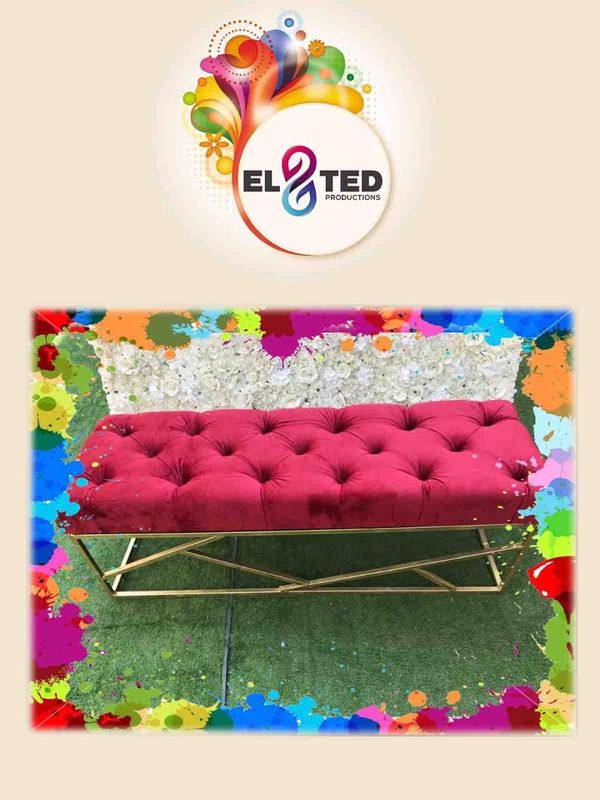 3 Seater Couches, occasional chairs and Velvet Buttoned Ottomans for sale
