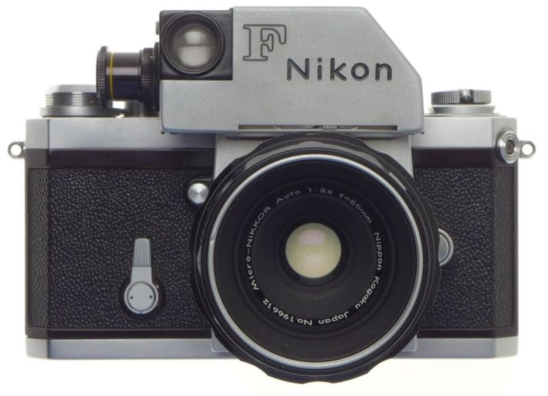 Chrome nikon f 35mm film slr camera photomic meter nikkor-h 1:2 f&#61;50mm kogaku lens