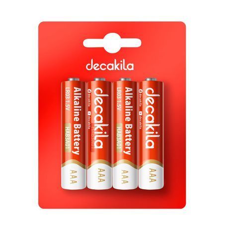 Decakila - AAA Alkaline Batteries LR03 - Pack Of 4