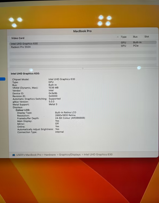 MacBook Pro 2019 15’ Geo Graphics (4-month warranty