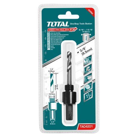 Total Tools Arbor for Holesaw - 14mm to 30mm