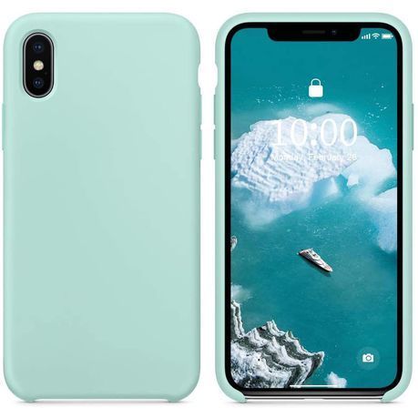 CellTime™ iPhone X / XS Shockproof Silicone Cover Soft Feel - Open Bottom - Midnight Green