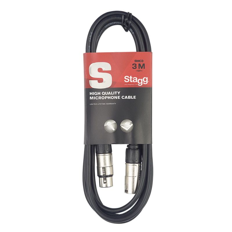 Stagg SMC3 Microphone cable, XLR/XLR (m/f), 3 m (10&#39;)