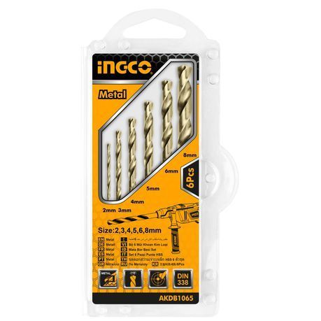 Ingco - 6 Piece HSS Twist Drill Bits Set