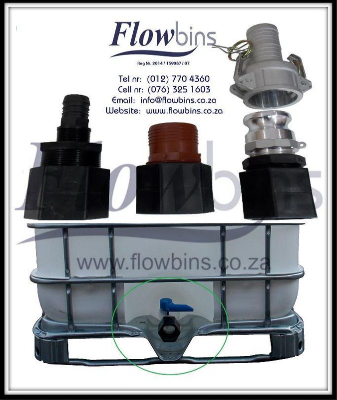 1000L Flowbin tank Spares, Adaptors, Piping and Fittings
