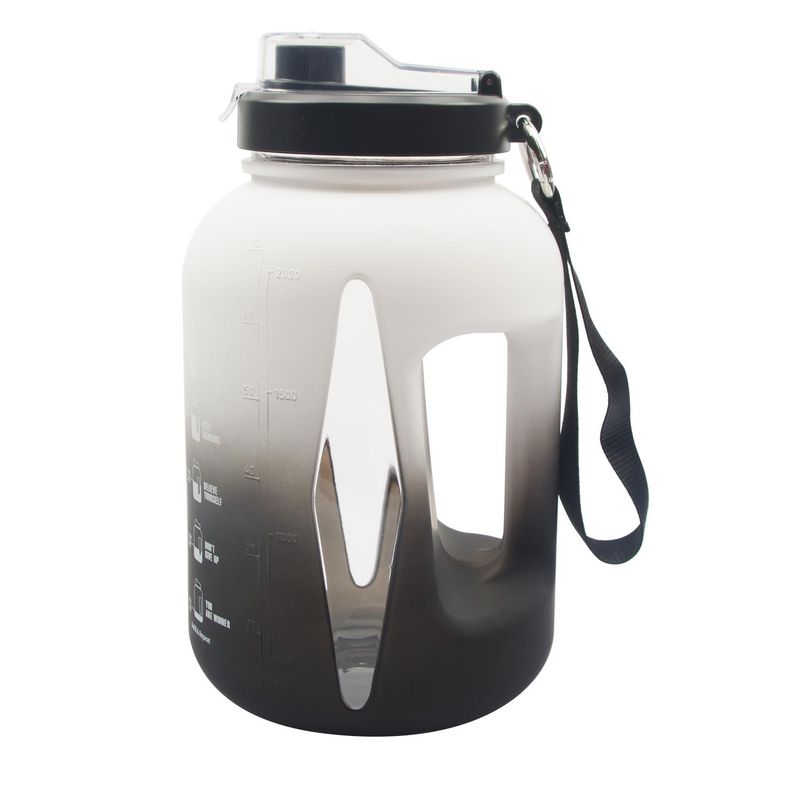 2.2L Sports Water bottle BPA Free Water Bottle with Time Marker and Straw