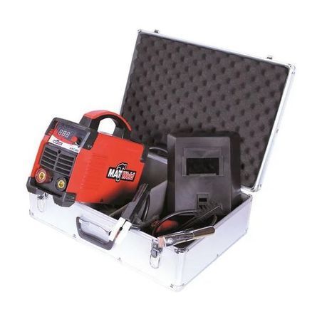 Matweld - Welder Inverter Kit - 150A (Including Aluminium Case) - Red