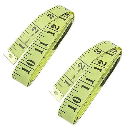 Haberdashery Measuring Tape - Tailoring Tape - 150cm (Pack of 2) - Lime