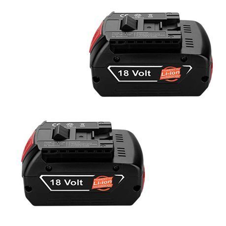 Replacement Battery for Bosch Tools 18V - 6.0AH (Pack of 2)