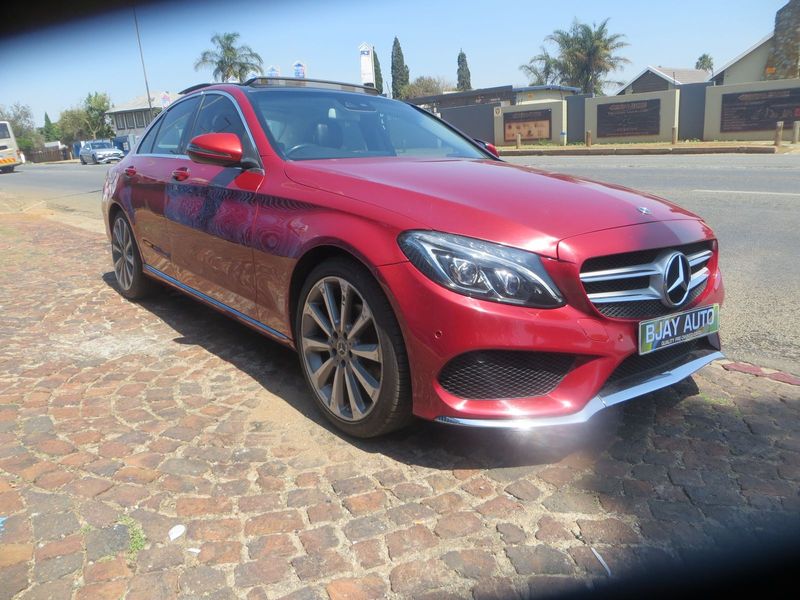 2017 Mercedes-Benz C 200 BE AMG 7G-Tronic, Red with 139000km available now!