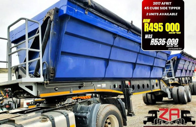 2017 AFRIT 45 CUBE SIDE TIPPER TRAILER