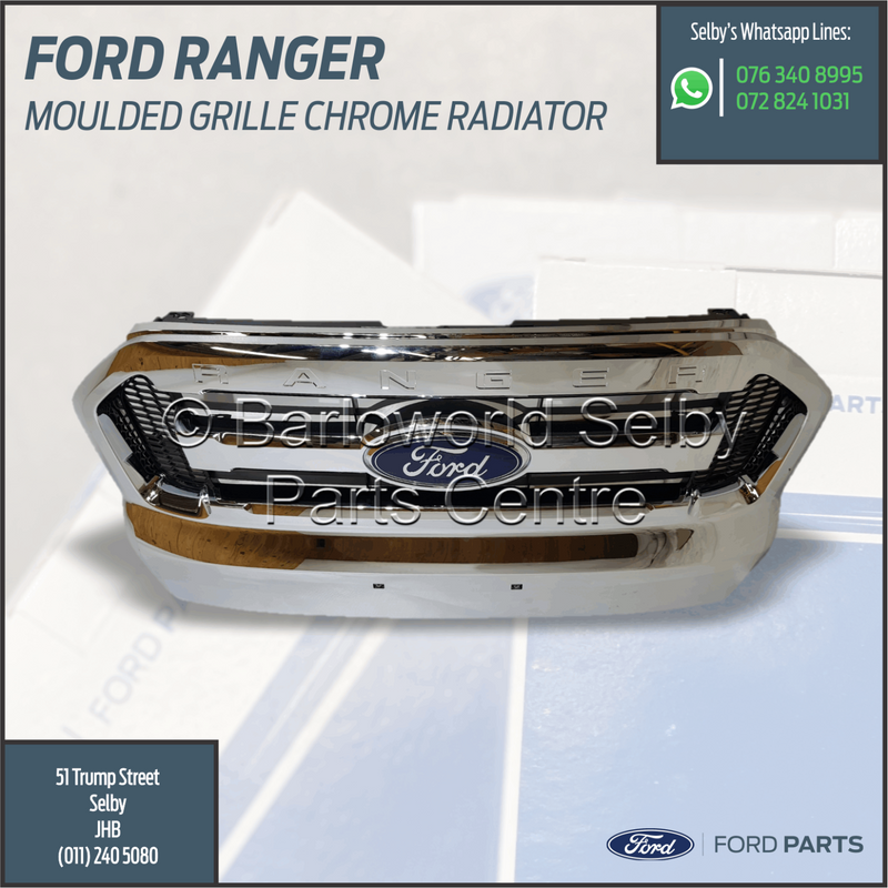 New Genuine Ford Ranger Moulded Grille Insert  - Chrome Radiator Grille Complete