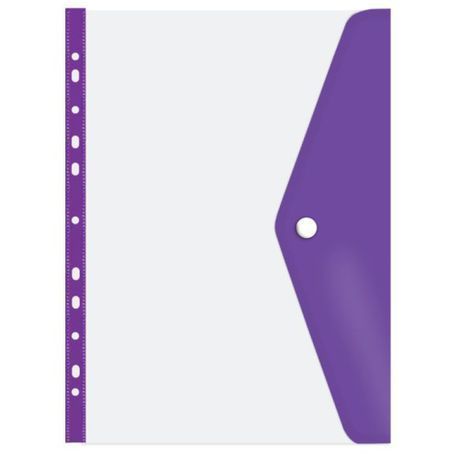 Treeline - Filing Carry Folder Open Long Side Electric Purple - Pack of 5