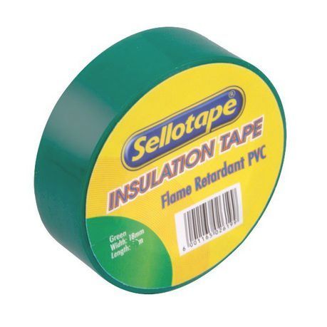 Sellotape Insulation Tape 18mm x 20m Green