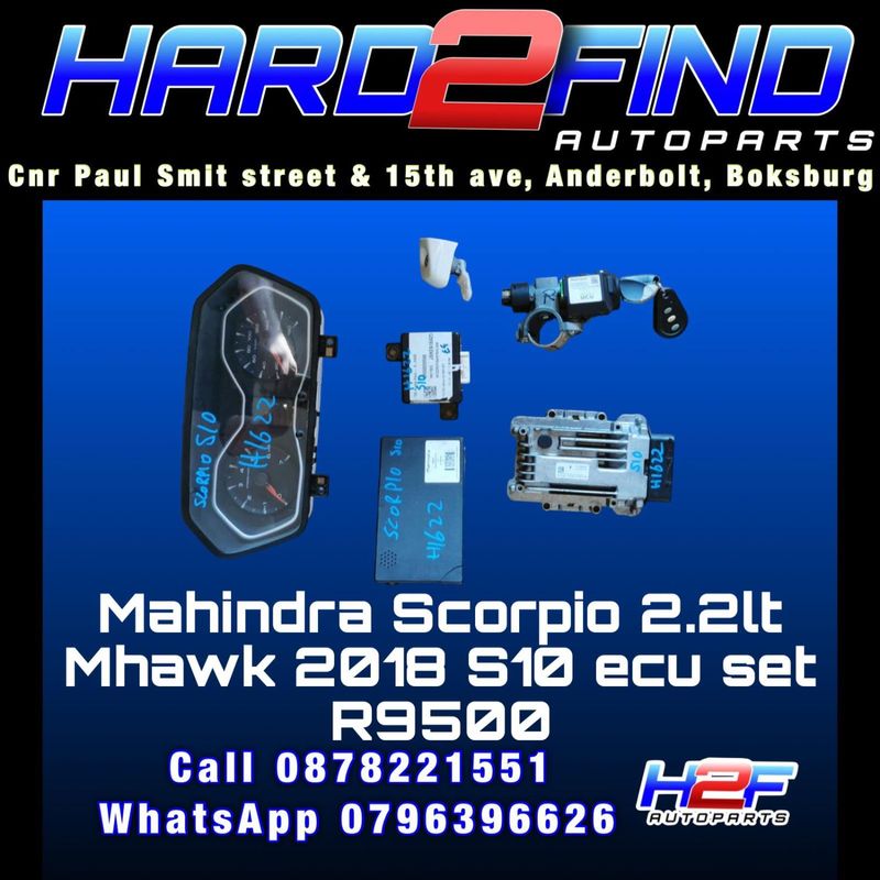 MAHINDRA SCORPIO 2.2LT MHAWK 2018 S10 ECU SET