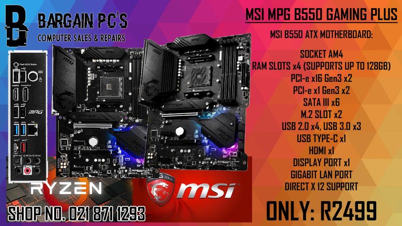 [OPEN BOX] MSI MPG B550 GAMING PLUS MOTHERBOARD!!!