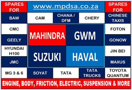 All Parts For Mahindra - Geely - Chana - Mg - Jinbei - Chery - Cam - Baw - Foton - Cmc