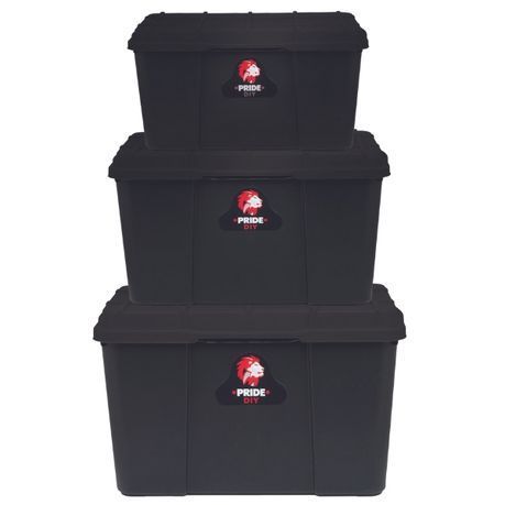 Pride - Storage Box Combo Including 25, 45 and 65L - 3 Piece