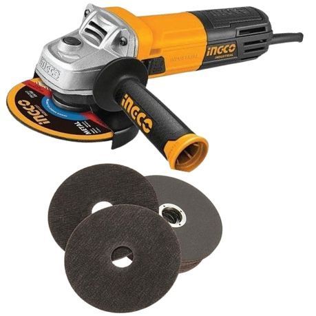 Ingco - Angle Grinder - (115mm - 750W) And 5x Cutting Discs 115mm