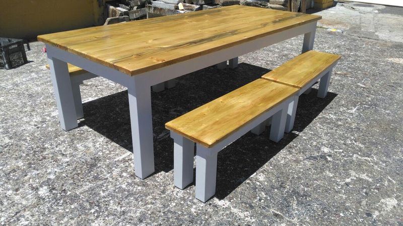 WOODEN BENCHES and TABLES SETS