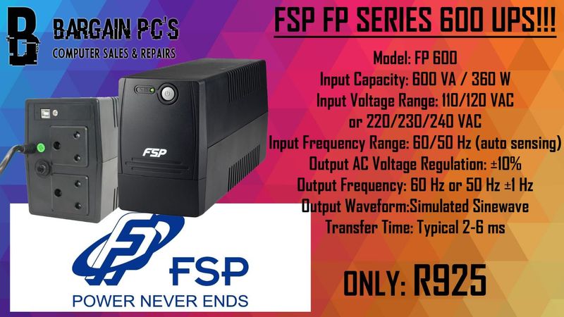[BRAND NEW] FSP 600VA UPS!!!