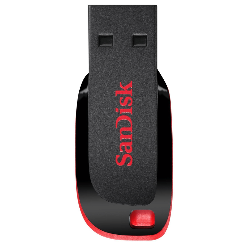 Sandisk Cruzer Blade 32GB USB 2.0 Type-A Black and Red USB Flash Drive SDCZ50-032G-B35 - Brand New