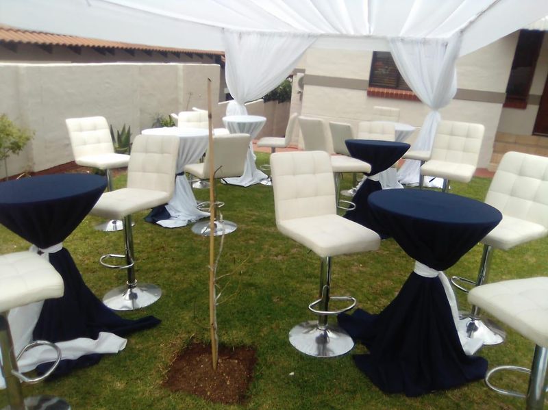 Cocktail tables, chairs, lounge setup, ottomans for hire for all ocassions