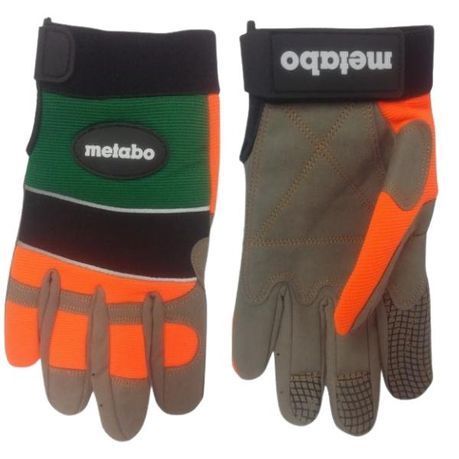 Metabo - Industrial Workers Glove with Anti-Slip and Vibration Padding - M