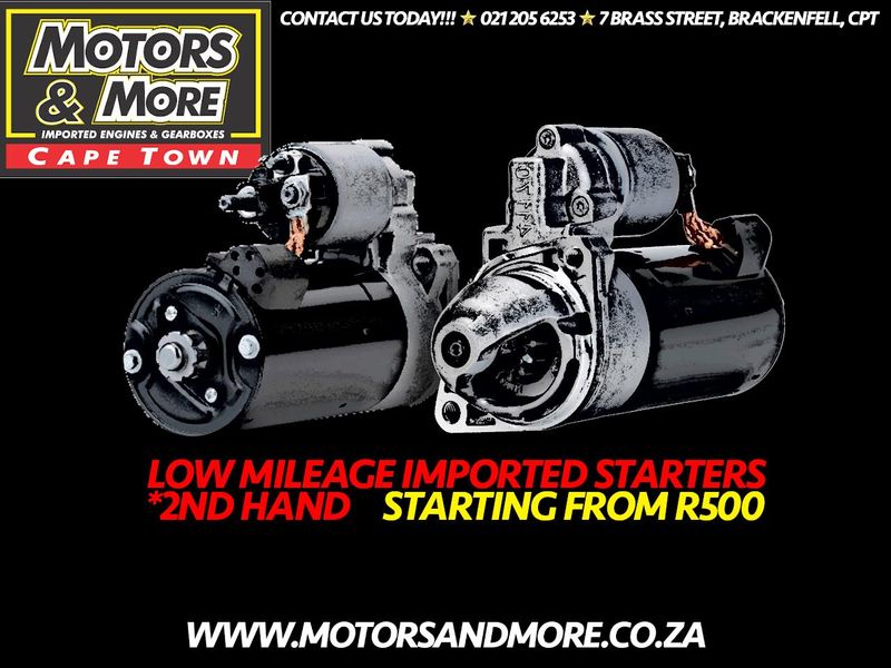 Assorted Car Starters - From R500 - No Trade in Needed