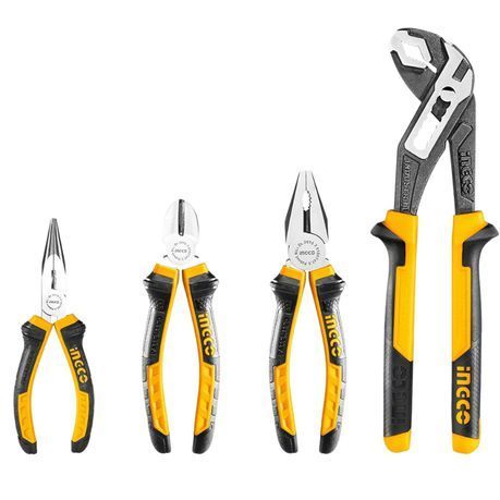 Ingco - High Leverage - 4 Pieces Pliers Set