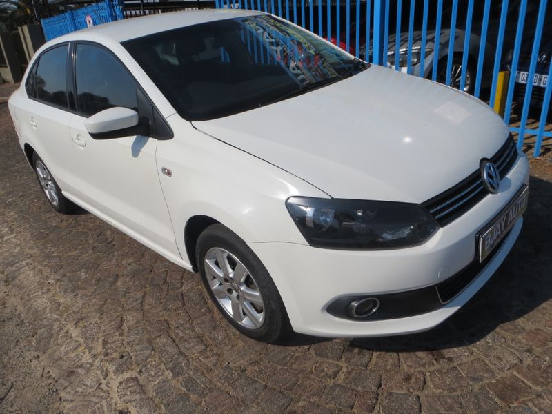 2014 Volkswagen Polo Sedan 1.6 TDI Comfortline, White with 88000km available now!
