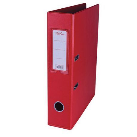 Treeline - Lever Arch File PVC Red A4, 70mm spine and Rado ( Box 10 )