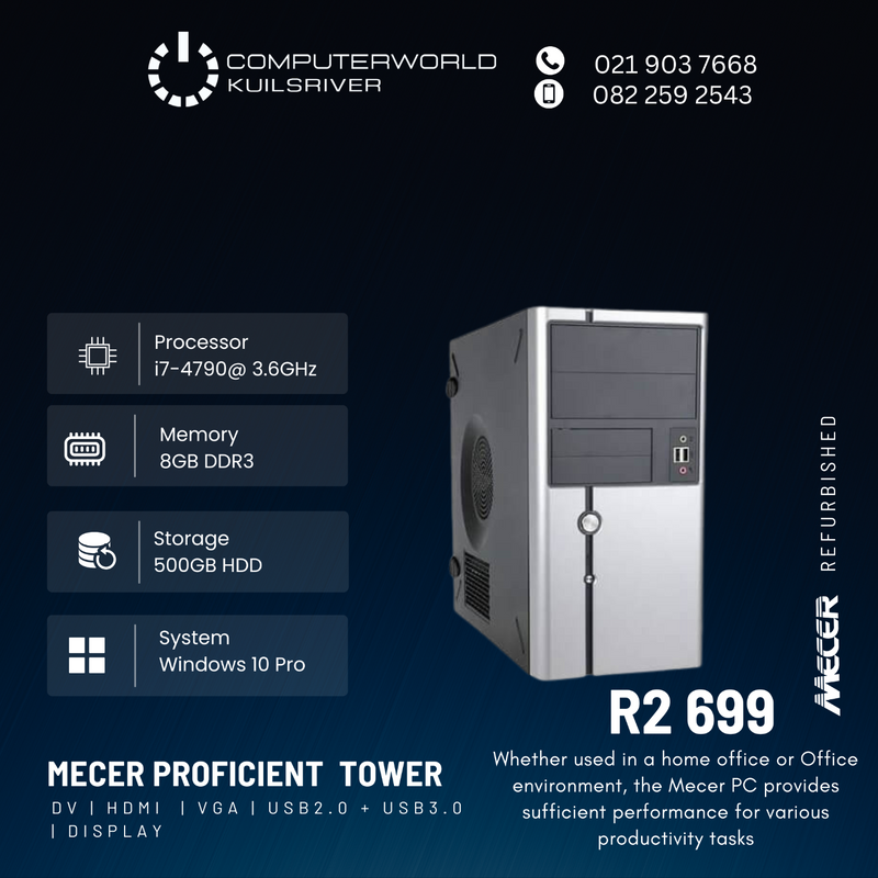 i7 4TH GENE MECER TOWERS FOR R2699
