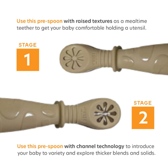 Nearly New Baby Spoon Set of 6 (Stage 1 2) BPA Free Silicone Self Feeding Utensils - Pink - 6-18 mon