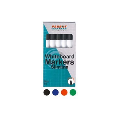 Parrot Whiteboard Marker Slimline - Green (Box of 10)