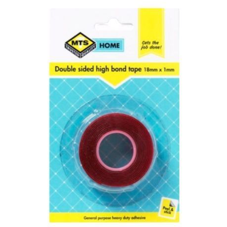 MTS - Home Double Sided High Bond Tape - (18mm x 1m)