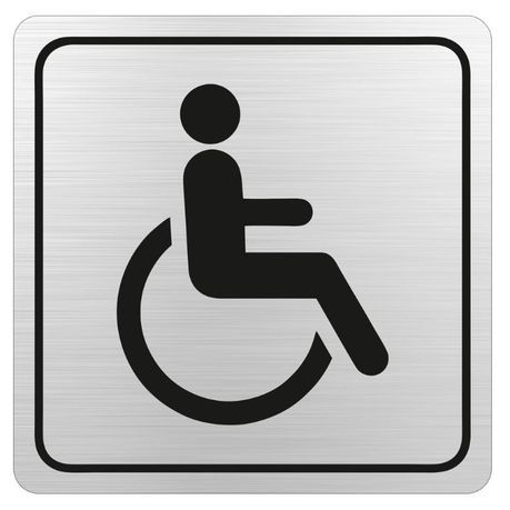 Parrot Products: Disabled Toilet Symbolic Sign on Brushed ACP 15cm*15cm