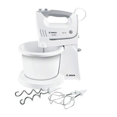 Bosch - Hand Mixer Bowl With Stand - White &amp;  Grey