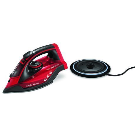 Morphy Richards Iron Cordless Ceramic Red 350ml 2400W \&#34;easyCHARGE 360\&#34;