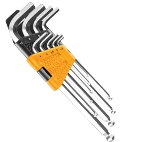 Ingco - Ball Point Hex Key - Long Arm (9 Pieces)