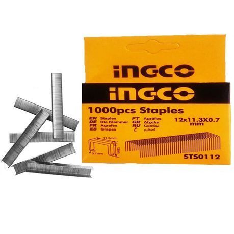 INGCO - Staples - 12mm (width: 0.7mm) -1000 Pieces